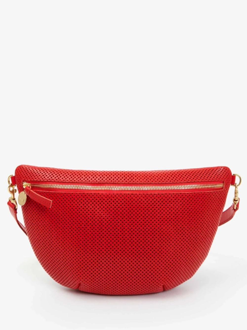 Clare V Grande Fanny Red Tomate Perforated Crossbody Belt Bag Clare V. Vivier - Picture 2 of 10